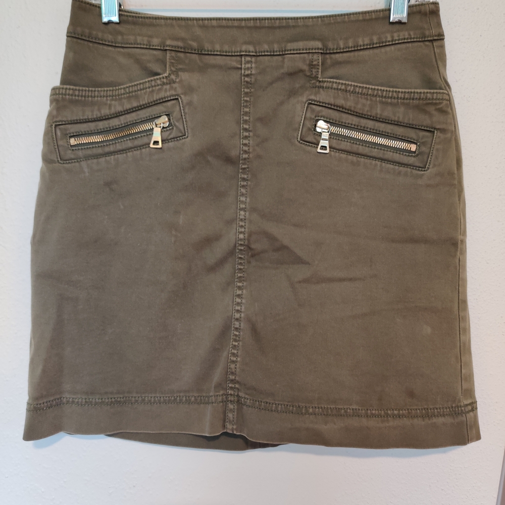LOFT Olive Green Fall Skirt